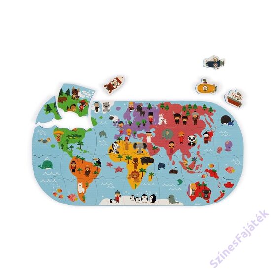 világtérkép puzzle