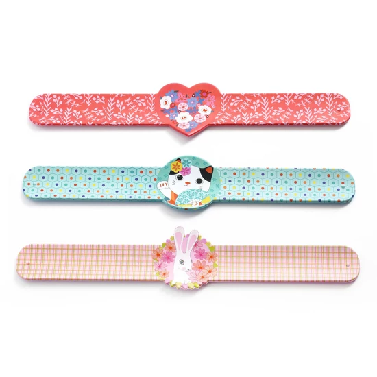 Rácsapós karkötő - Szív, Cica, Nyúl - Slap bracelets heart,rabbit,cat - DD03455