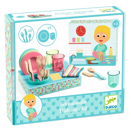  Djeco Szerepjáték - Mosogassunk el! - Dishware kit - DJ05522