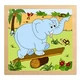 Woody fogantyús baba puzzle -  fa kirakó - fejlesztő játék - montessori játék - fajáték -93017